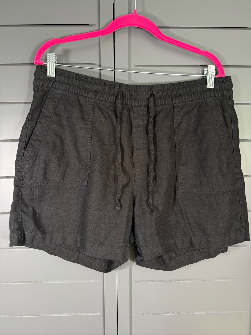 Old Navy Black Linen Drawstring Shorts